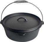 No. 10 Cast Iron 4.5QT Dutch Oven Potjie Pot 25CM Cook And Serve Casserole