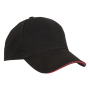 6 Panel Sandwich Peak Cap - Std / Blue/white