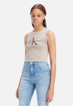 Calvin Klein Mineral Dye Rib Tank Top - Shitake