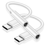 Leizhan 2PCS USB C To 3.5MM Jack Adapter USB C To 3.5MM Headphone Jack Adapter For Samsung Galaxy S8 S8+ S9 S10 Google Pixel 2 2