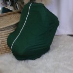 Car Seat Cover Boho Beige And Olive Leaf Print