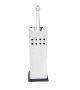 Toilet Brush With Square Stainless Steel Holder - Silver