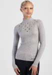 Sissy Boy Holy Diamante Turtle Top - Grey Melange Silver
