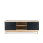 Steel & Rose Titus 3 Drawer Pedestal Black & Brown