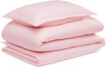 Wrinkle Resistant Egyptian Comfort Duvet Cover: Cool Pink - Double