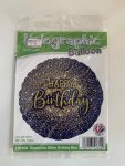 Happy Birthday 18 Inch Navy Gold