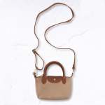 Genuine Leather 2 Tone Bag - Blush Free