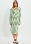 Knit Dress - Ecru & Green
