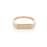 Rectangle Signet Ring In Yellow Gold - 18CT