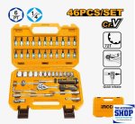 Socket Set 46 Pieces 1 4-INCHES In Plastic Case Ingco HKTS14462
