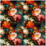 Bloom Scatter Cushion Or Cushion Cover Impression Orange
