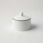 - Premium Porcelain Sugar Pot With Black Band