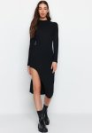 Fitted Midi Dress - Black