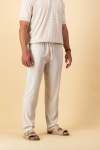 Pants Pull-on Linen Viscose Oatmeal - Large