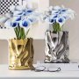 Elegant 9PCS Artificial Water Lily Bouquet - Perfect For Weddings Graduations & Home Decor White & Blue Silk Flowers For Summer & Fall