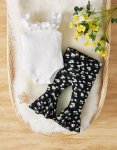 Ruffle Bodysuit And Floral Bellbottoms