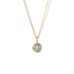 Turquoise Cabochon Pendant In Yellow Gold