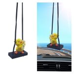 Swinging Duck Car Hanging Ornament Cute Car Rearview Mirror Hanging Accessories Car Interior Rear View Mirror Charm Car Pendant