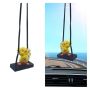 Swinging Duck Car Hanging Ornament Cute Car Rearview Mirror Hanging Accessories Car Interior Rear View Mirror Charm Car Pendant Aesthetic Decoratio