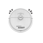 Sweeping Robot Vacuum Cleaner Rechargeable Wireless 1200PA For Home - White