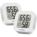 Vaikby Indoor Thermometer 2PACK Humidity Gauge Meter Digital Hygrometer Room Thermometer For Home Hight Accurate Temperature And