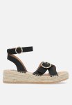 Madison Lilith Espadrille Sandal - Matt Black