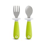 Munchkin Raise Fork Spoon Set - Green