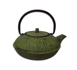- Cast Iron Chinese Teapot - Lime Green - 600ML