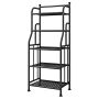 5 Tier Metal Storage Display Shelving Unit Flower Rack-green