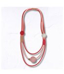 Multi String Shape Necklace - Coral Free