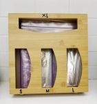 Bamboo Holder For Sandwich Zip Lock Bags