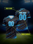 Custom Name & Number V-neck Soccer Jersey - Breathable Comfort Fit For Training & Casual Wear Perfect For Summer Parties & Outdo
