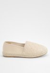 Closed Toe Quilted Stud Detail Espadrilles - Neutral