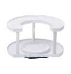 D-shape Two Tier Spice Spinner Organizer