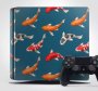 Koi Fish Pattern Blue Background Playstation 4 Decal