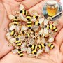 5/10/30/50 Pcs Adorable Alloy Bee Shape Pendant DIY Jewelry Accessories For Making Bracelets Necklaces Earrings Keychains