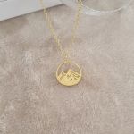 Miane Gold Plated 925 Sterling Silver Mountain Necklace 11MM On 45CM Chain
