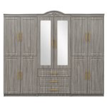 10 Door Wardrobe 3 Piece Set With Mirrors Perilla MW9106C