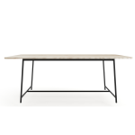 Leah Steel Pipe Dining Table - Ashwood