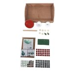 Diy Mosaic Tray Kit Green Heart 22CM