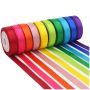 Rainbow Satin Ribbon Set Double-sided Solid Ribbon For Gift Wrapping Crafts