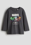 Long-sleeved T-Shirt - Dark Grey Marvel Comics