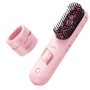 Cordless Hair Straightener Brush With Charging Dock Portable Travel Hair Straightening Brush With 300M Negative Ions 10 000MAH Battery Fast Heating