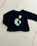 Apple Cotton On Blue Long Sleeve T Shirt 0 3M