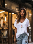Protea Oversized Tee - White - Large