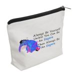 Wzjhcl Donkey Makeup Pouch Always Be Yourself Cosmetic Kit Bag Cartoon Donkey Survival Kit E Yourself
