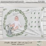 Milestone Blanket Ellie And Leaf Circle