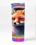 Fox Neon 20OZ Insulated Skinny Tumbler Sublimated With Straw 003