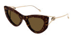 Gucci Sunglasses Woman Havana Gold Brown GG1565S-002 - Havana Onesize
