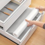 Premium Kitchen Cabinet Liner Roll - Durable Waterproof & Non-slip - Ideal For Cabinets Drawers & Fridges - Easy Clean Dust & Mo
